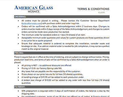 Company Terms & Conditions